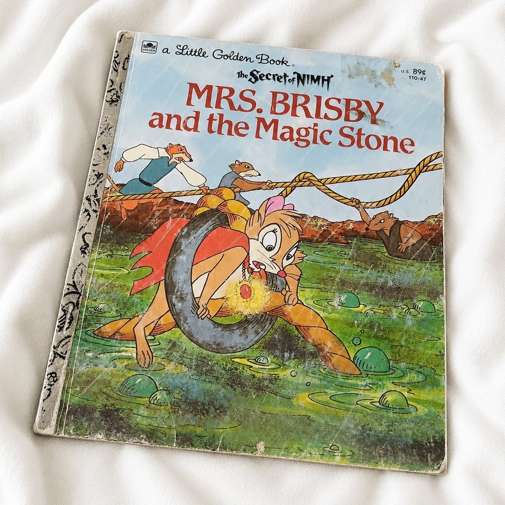 Mrs Brisby and‎ the Magic Stone Little Golden Book Secret of NIMH Vintage 1980s